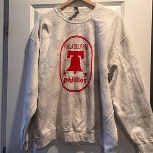 Tie-dyed oversized Phillies sweatshirt